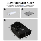 OVIOS 67'' Oversized Chaise Lounge ,Corduroy Sleeper Sofa with Cup Holders