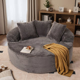 OVIOS 59" O-Shape Modular Couch, Plush Corduroy Fabric, No Assembly Required