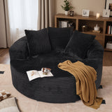 OVIOS 59" O-Shape Modular Couch, Plush Corduroy Fabric, No Assembly Required