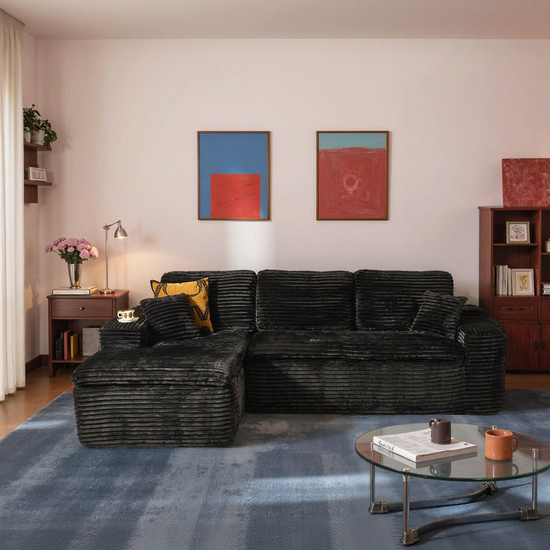 OVIOS 105" Modular Sectional Sofa with Chaise,Deep Seat Cloud Couch, Modern L-Shape