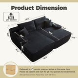 OVIOS 81" Boneless Sofa, Sleeper Couch, No Assembly Required