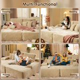 OVIOS 81" Boneless Sofa, Sleeper Couch, No Assembly Required
