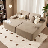 OVIOS 81.2" Cloud Plush Oversized Sectional with Double Chaise – Sofa Bed Comfort, No Assembly Required