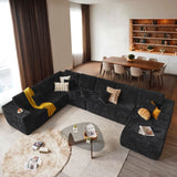 OVIOS Modular Sectional Cloud Couch, Plush Corduroy Sofa with Memory Foam, U-Shaped Chaise, No Assembly