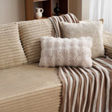 OVIOS 104" L-Shape Modular Couch with Chaise, Plush Corduroy Fabric, No Assembly Required